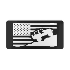 Hill Climb Flag License Plate