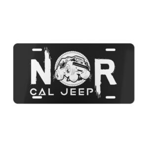 Jumping Jeep License Plate